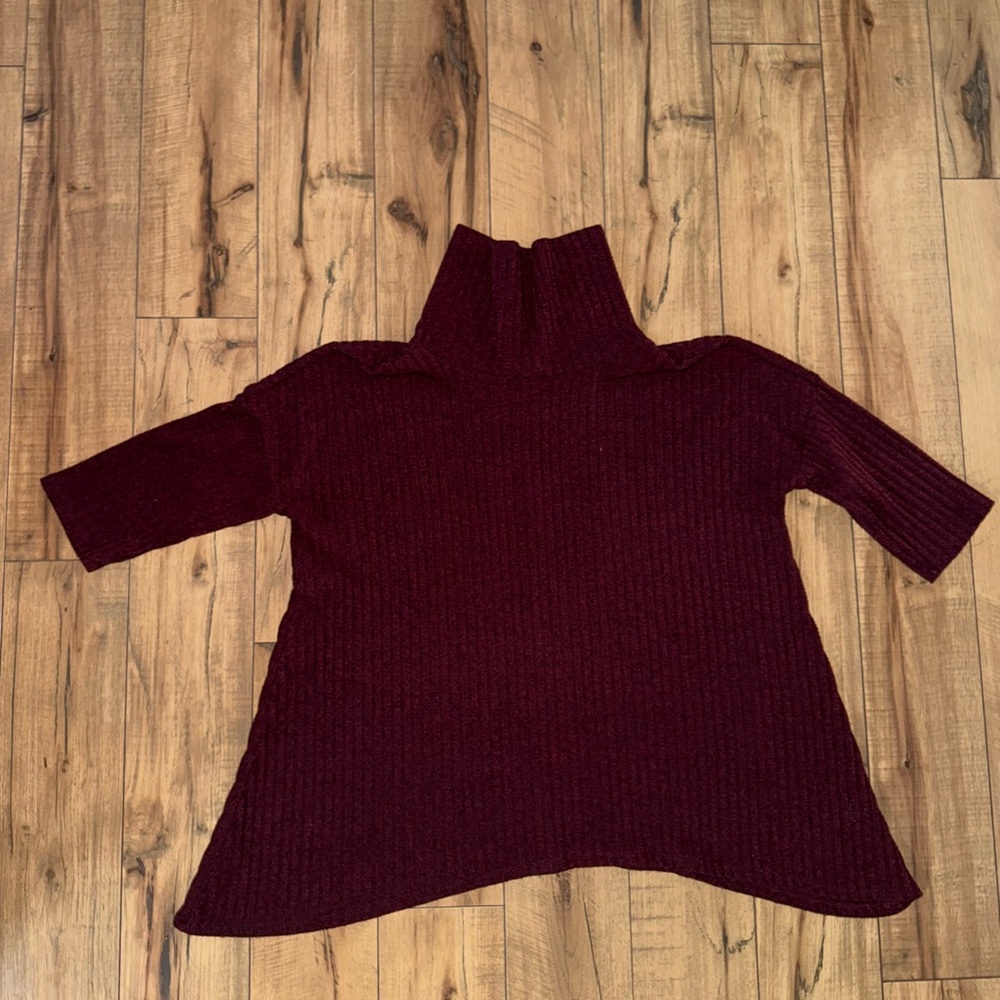 Maroon turtle neck sweater